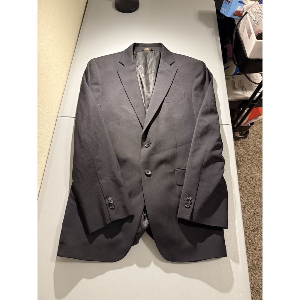 Banana Republic Blazer 38R Black Wool Modern Fit Cerruti Fabric Sport Coat Mens